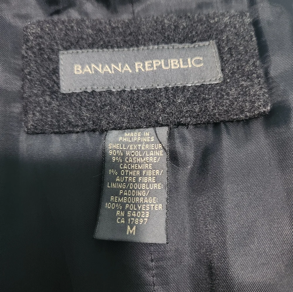 Banana Republic Men's Dark Grey Winter Jacket Coat. Size Medium. Pockets. Wool.